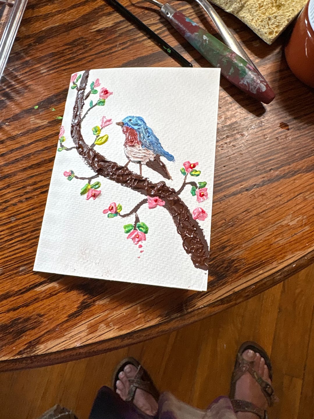 Customer photo review of Bluebird in Spring (Paints & Cardstock Only)