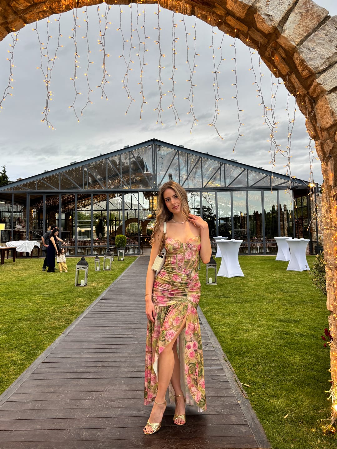Customer photo review of Floral maxi φόρεμα κορσέ