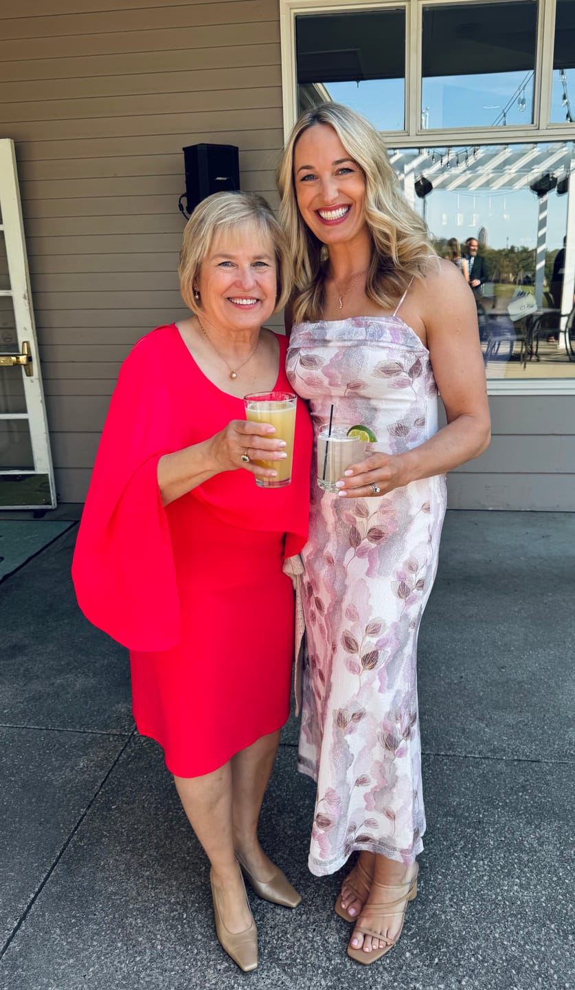 Customer photo review of Eliara Floral Fold Over Maxi Dress - Pink