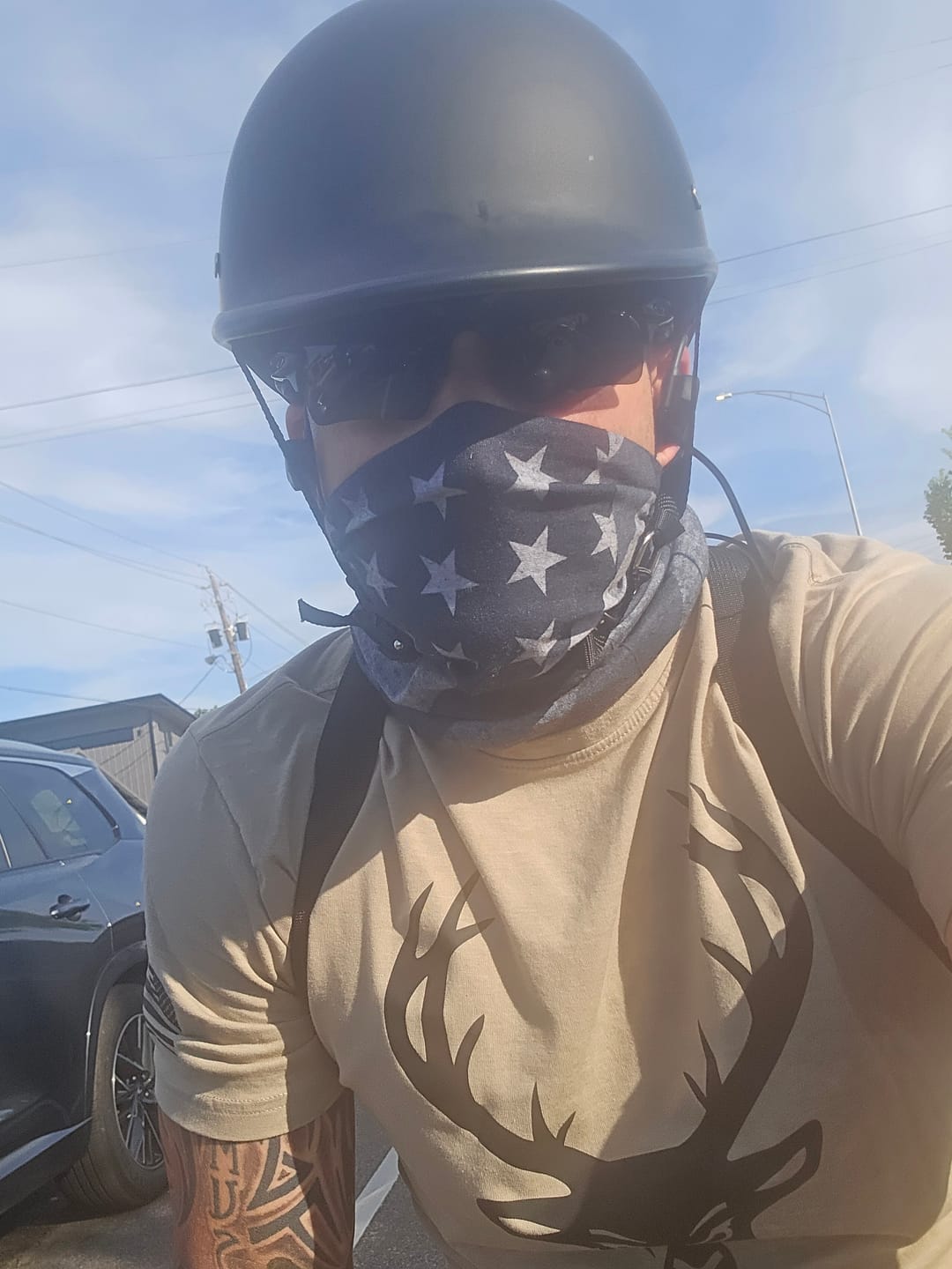 Customer photo review of Smallest & Lightest DOT Polo Helmet- Matte Black