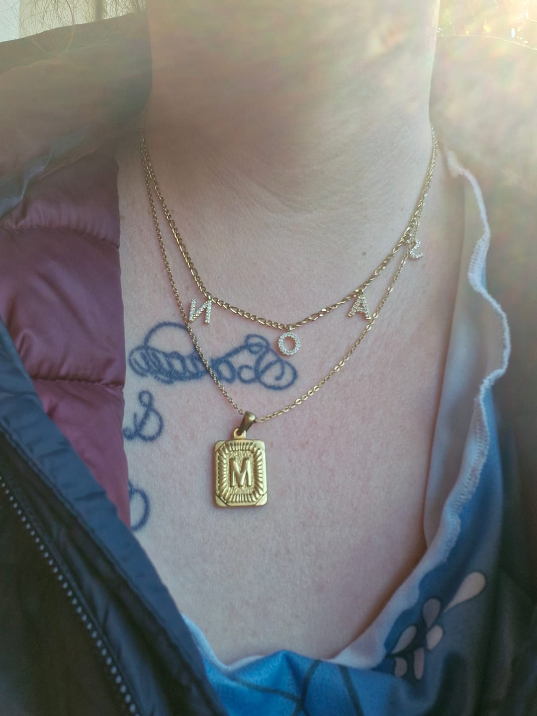 Customer photo review of Namenskette "Figaro" Zirkonia