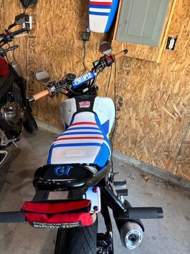 Customer photo review of Custom Seat Cover: 2025 Honda GROM 125 (w/ strap)