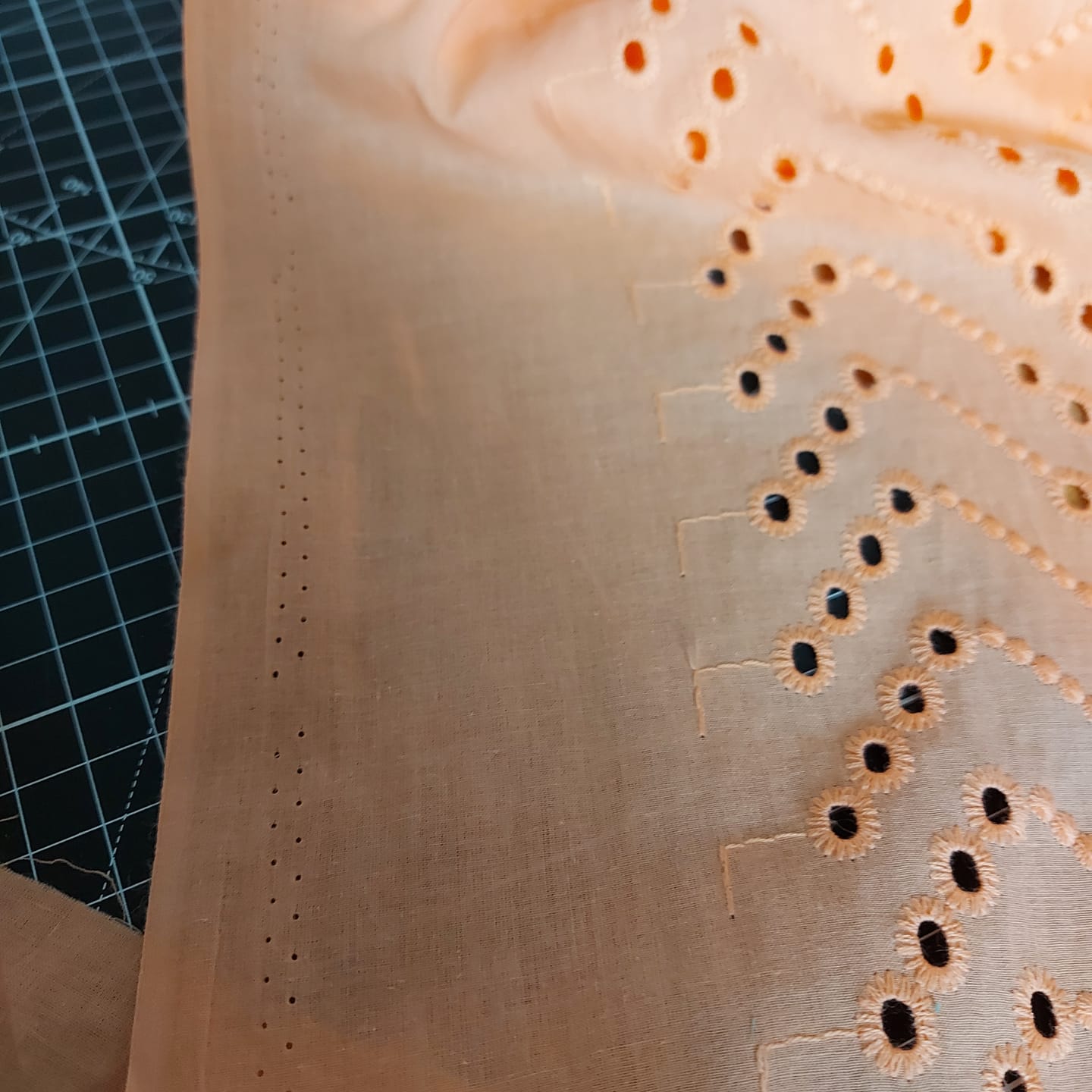 Customer photo review of Luxurious Cotton Broderie Anglaise - 60" Wide - Variations Available