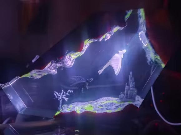 Customer photo review of Dragon Resin Lamp Magical Room Glow