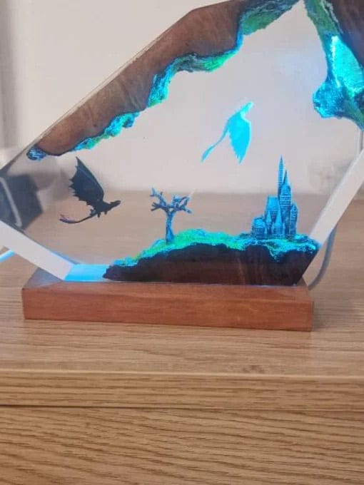 Customer photo review of Dragon Resin Lamp Magical Room Glow