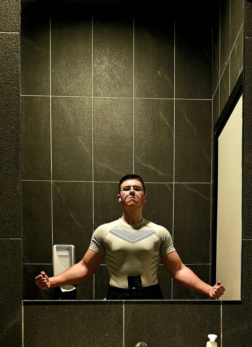 Customer photo review of 465 Superhero Compression Tees