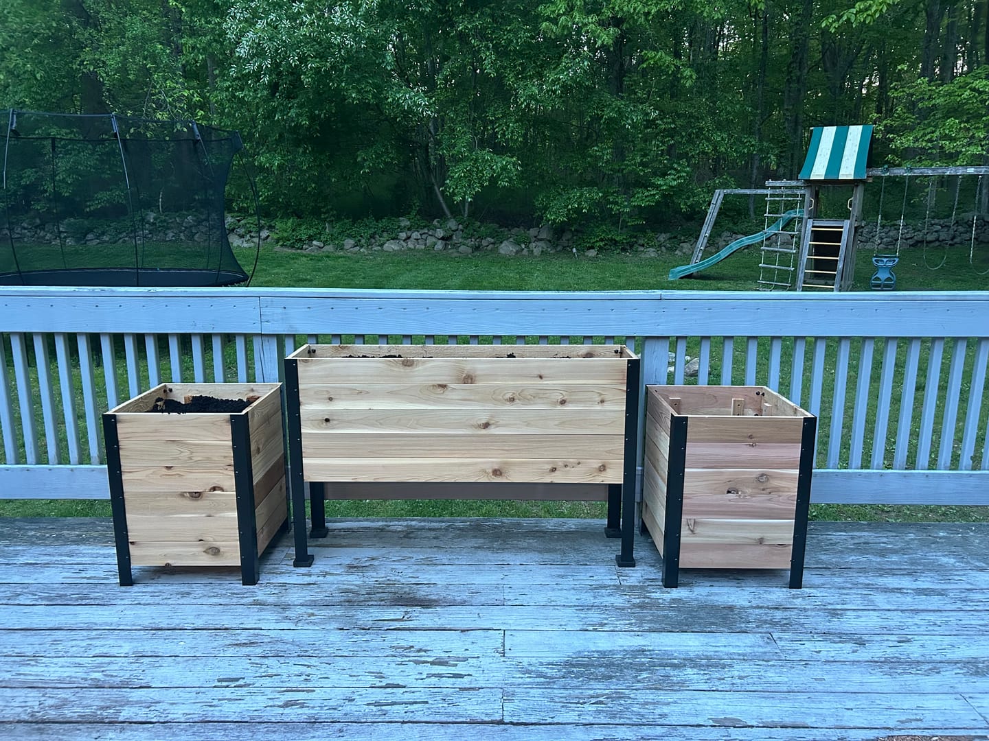 Customer photo review of 18″ x 18″ Planter Box - 24" TALL / Garden Grade