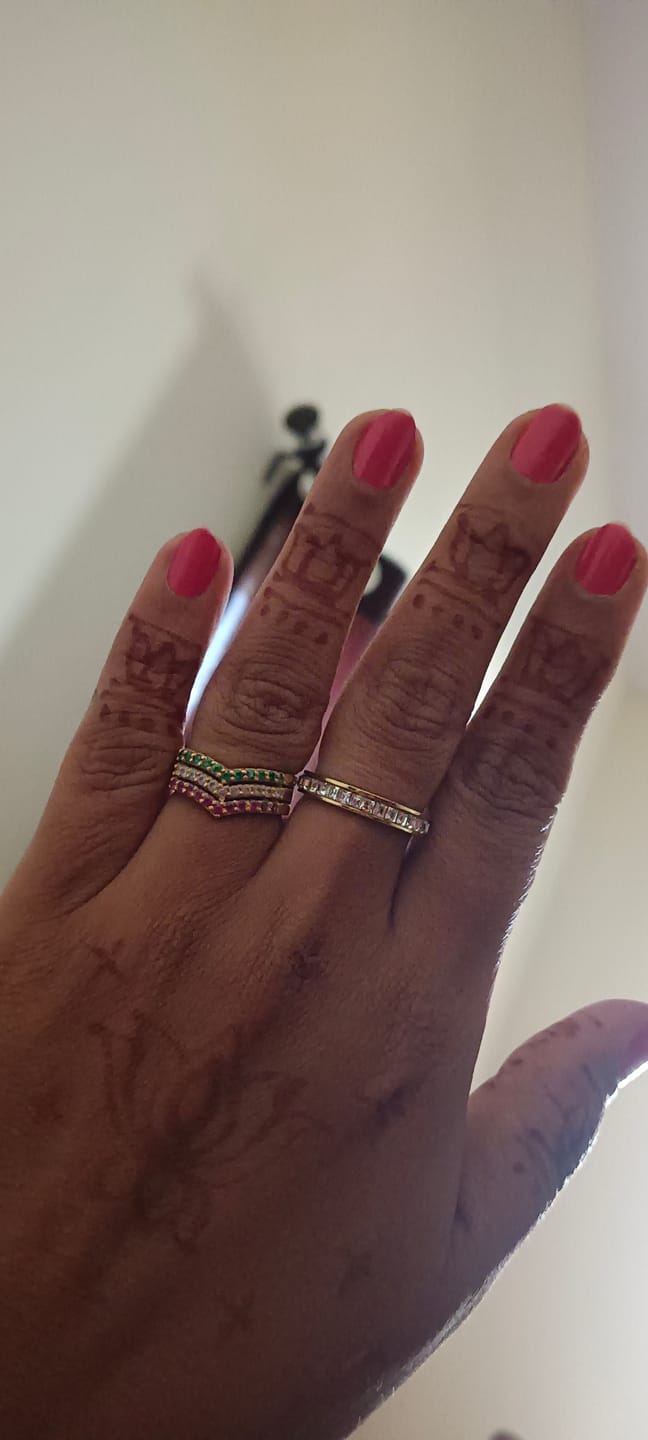 Customer photo review of Stones Band Ring