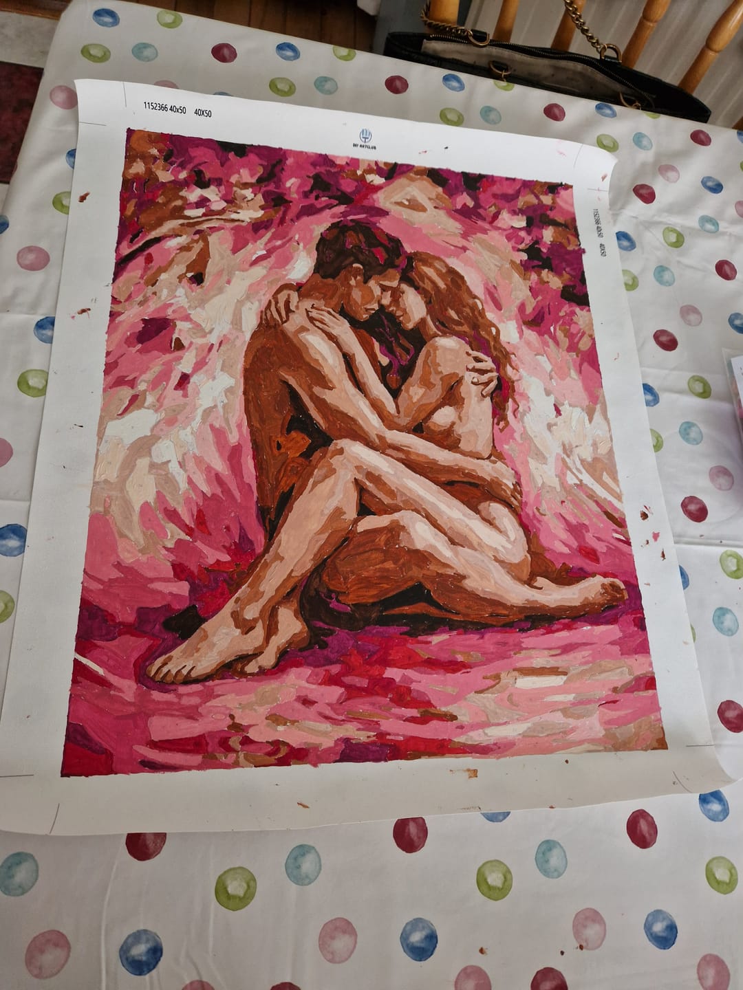 Customer photo review of Sensual love | Paint by Number