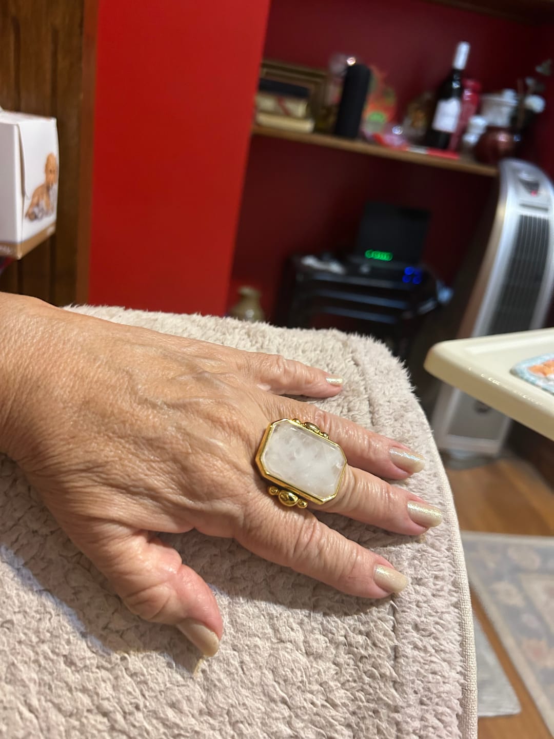 Customer photo review of Marique French Vintage Crystal Ring