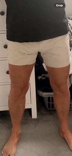 Customer photo review of Ultra-Stretch 5" Chino Shorts - Cream