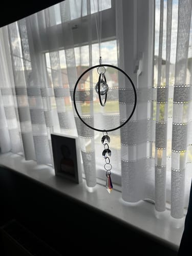 Customer photo review of 5 Simple Beginners Suncatcher Tutorials Bundle  – DIY Crystal Designs + Materials Guide