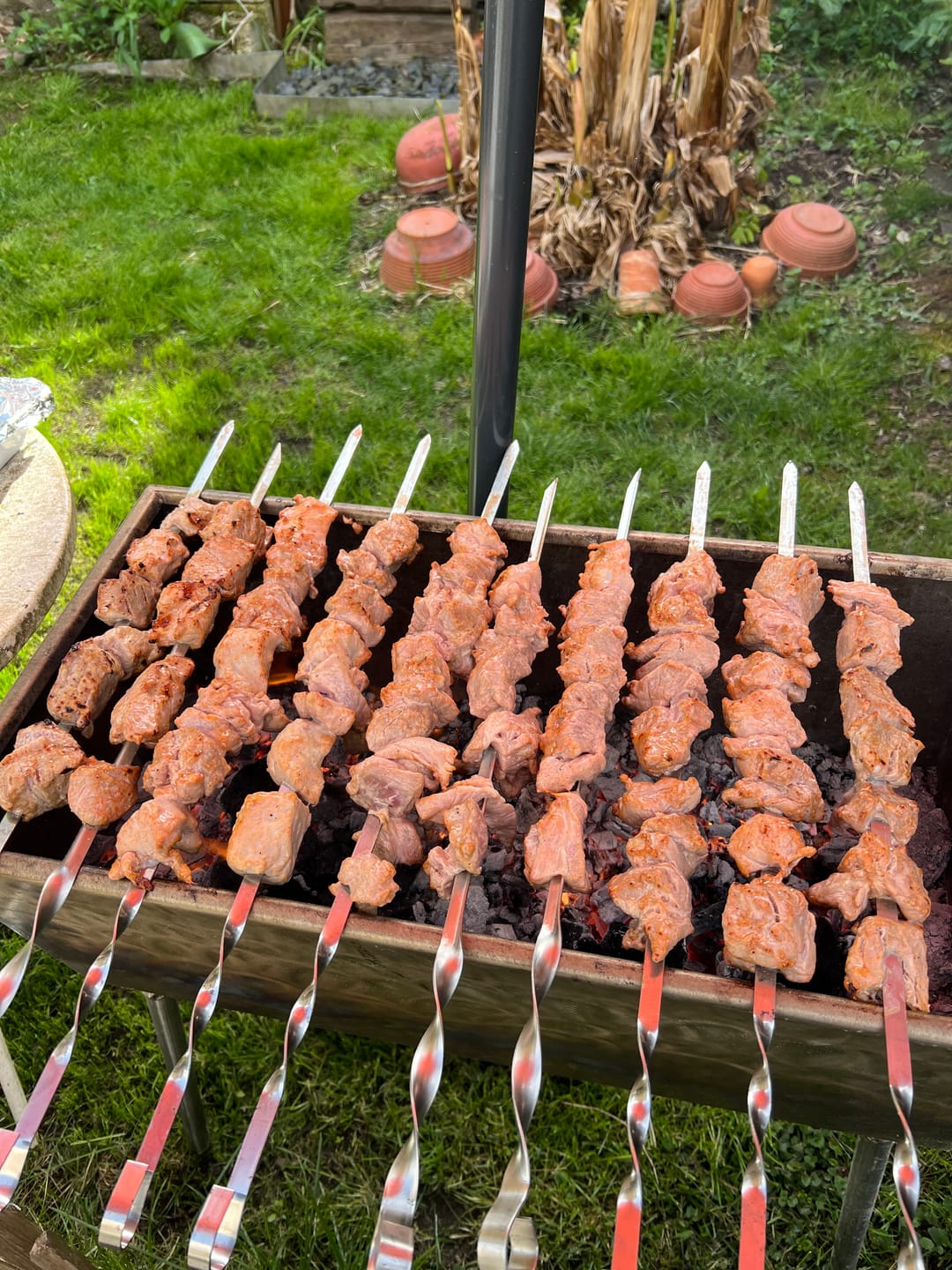 Customer photo review of Schweine-Schaschlik Original - Mayonnaise Zwiebel Kräuter Marinade | mySchaschlik
