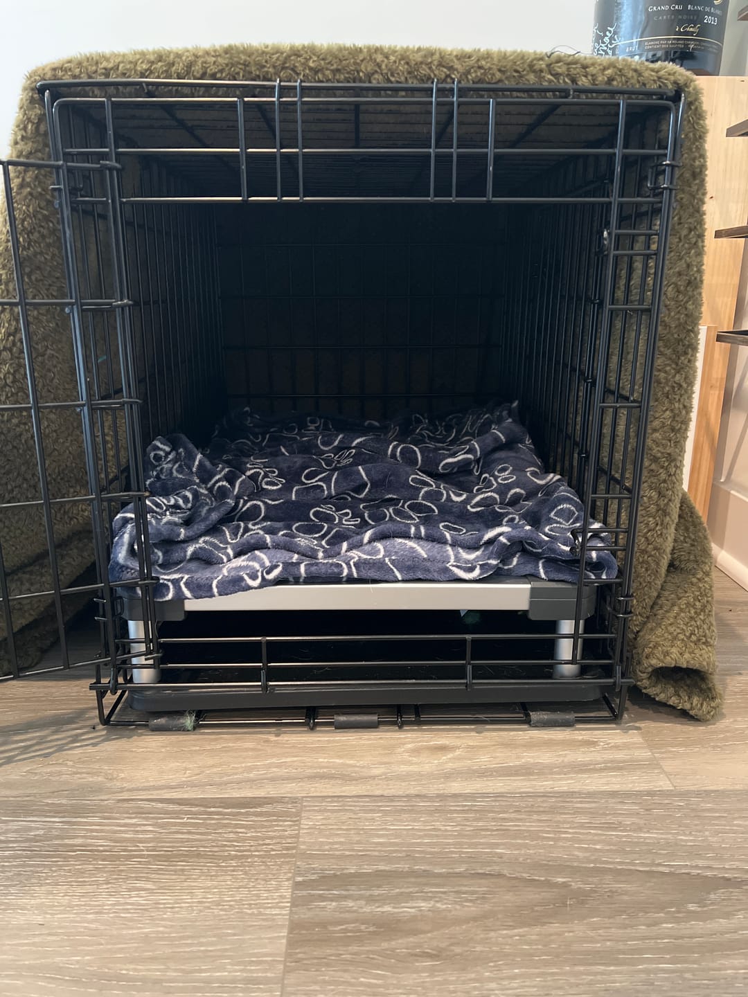 Customer photo review of TitanNest Padded Chew-Proof Elevated Dog Bed for Your Chewer