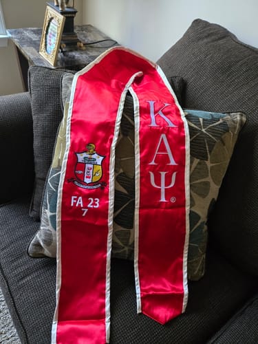 Customer photo review of Kappa Graduation Stoles