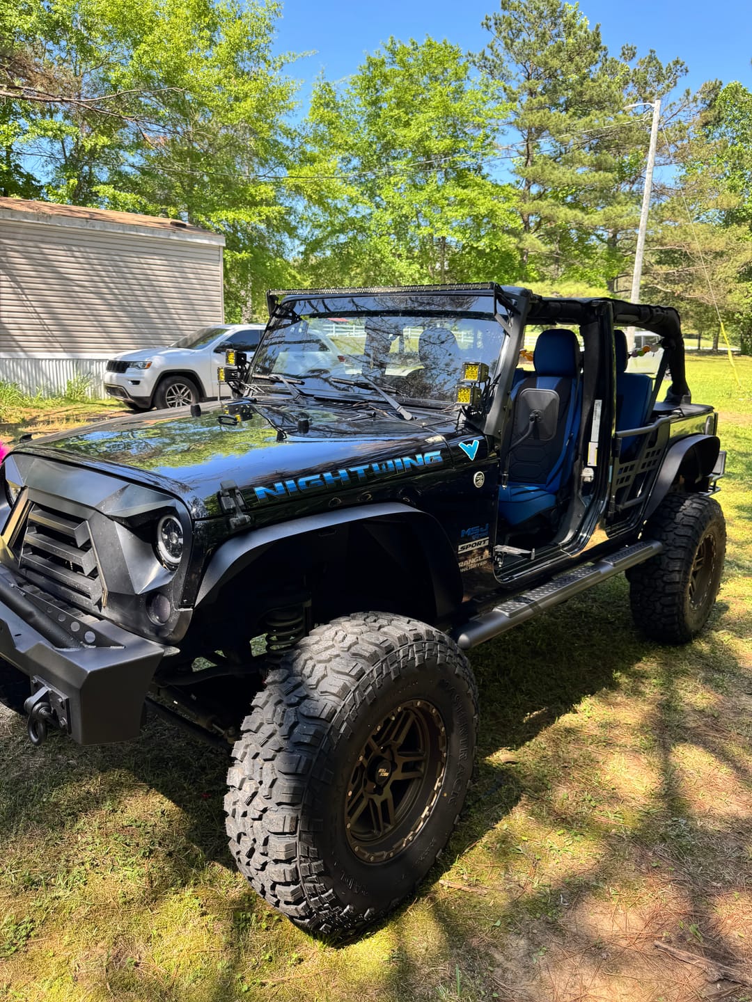Customer photo review of Custom Hood Lettering | Inspired by J6 Honcho Edition (Four-Blue Stripe Series), Set of 2