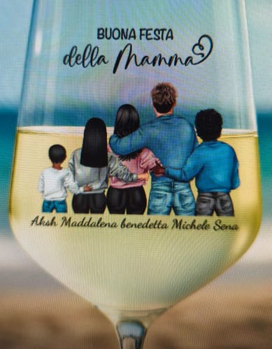 Customer photo review of Ogni giorno – Calice da vino personalizzato per la festa del papà e festa della mamma