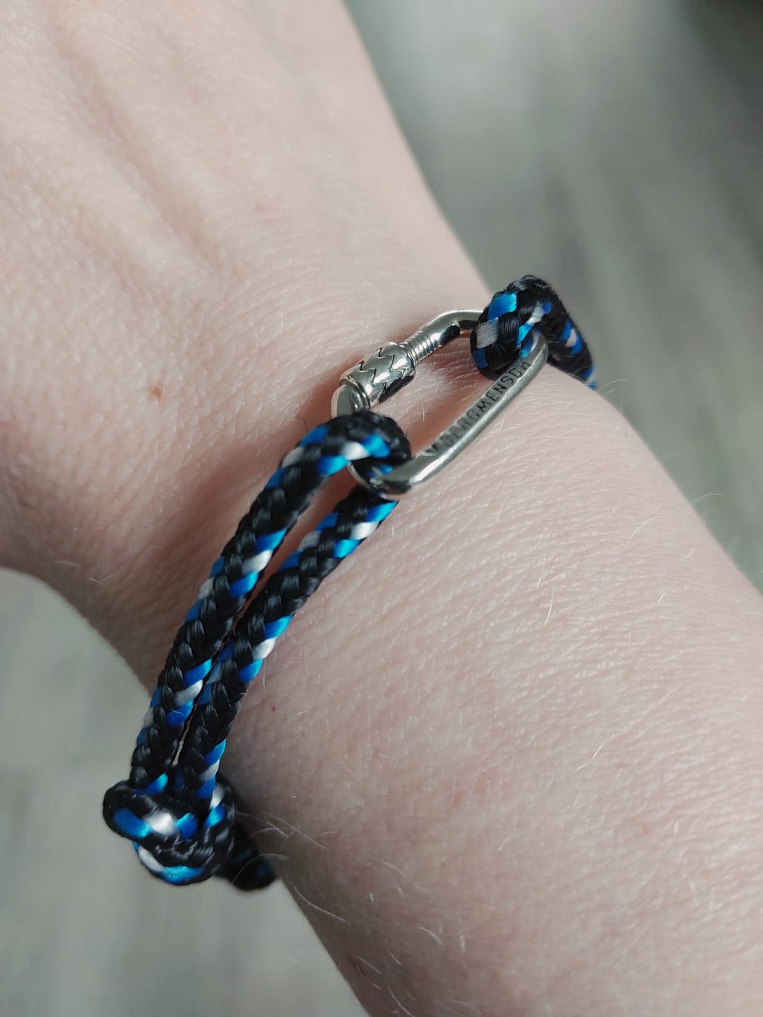 Customer photo review of BERGMENSCH® Karabiner Armband 925 Sterling Silber
