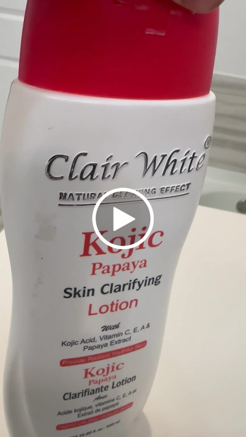 Customer video review of Clair White Kojic Papaya Skin Clarifying Lotion 500ml | 16.8oz