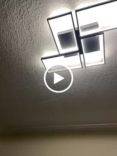 Customer video review of Minimalist 4-light Rectangular Dimmable LED Semi Flush Mount