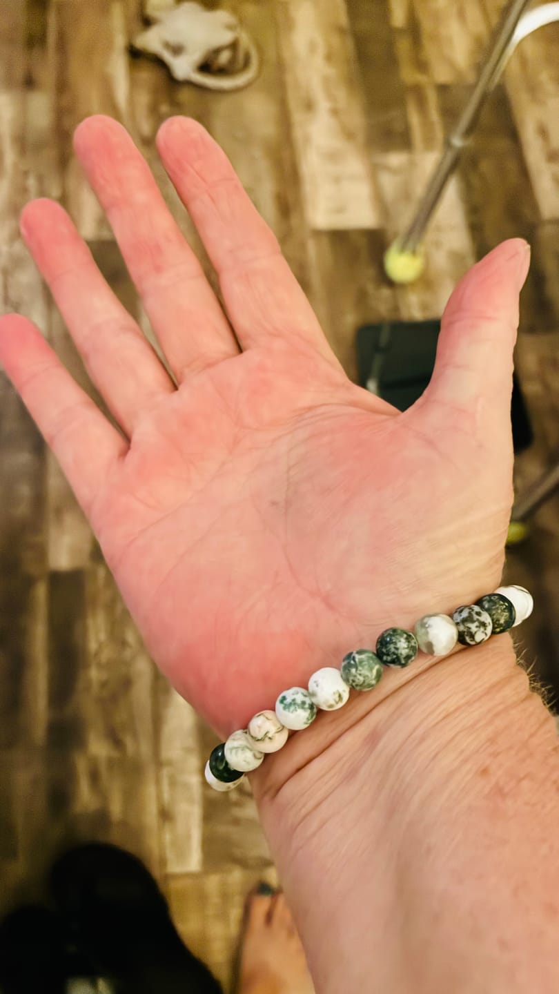 Customer photo review of Tree Agate Bracelet