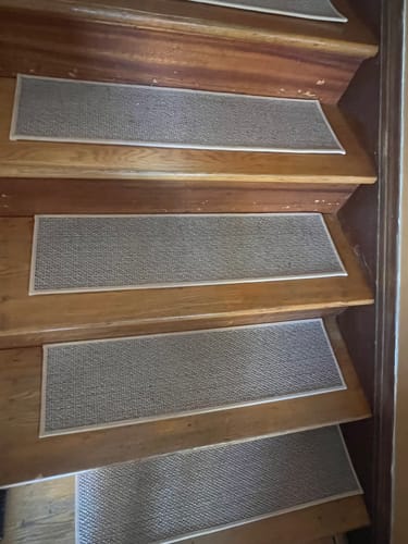 Customer photo review of Woven Non-Slip Stair Treads - Beige