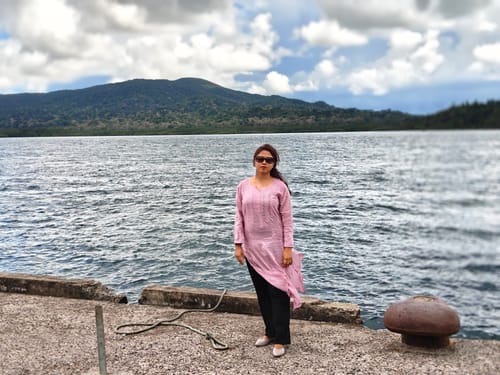 Customer photo review of Noor Dusty Purple Pure Cotton Kurta
