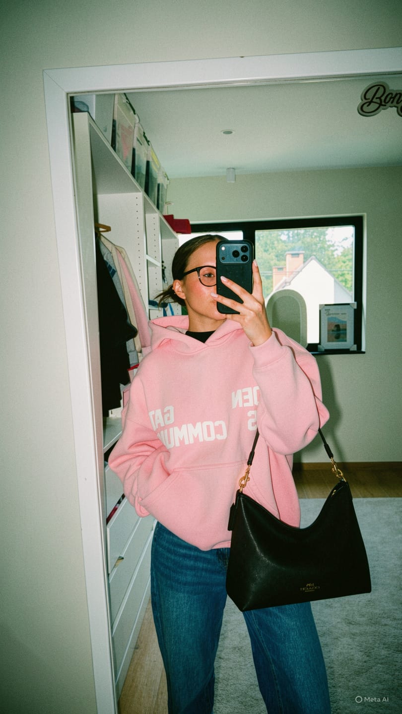 Kundenfoto-Bewertung von GATED COMMUNITY HOODIE LIGHT PINK