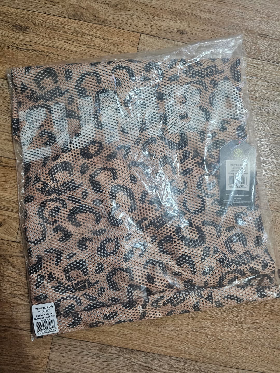 Customer photo review of Zumba Wildbeat Oversized Mesh Top