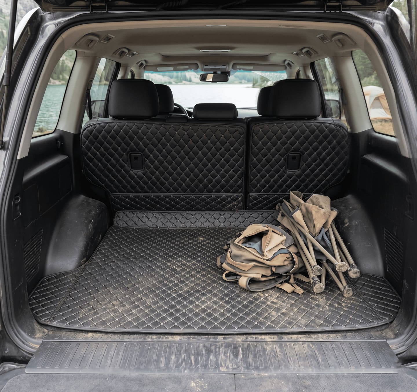 Customer photo review of All-Weather  Custom Car Trunk Mat，Full Coverage Trunk Liner