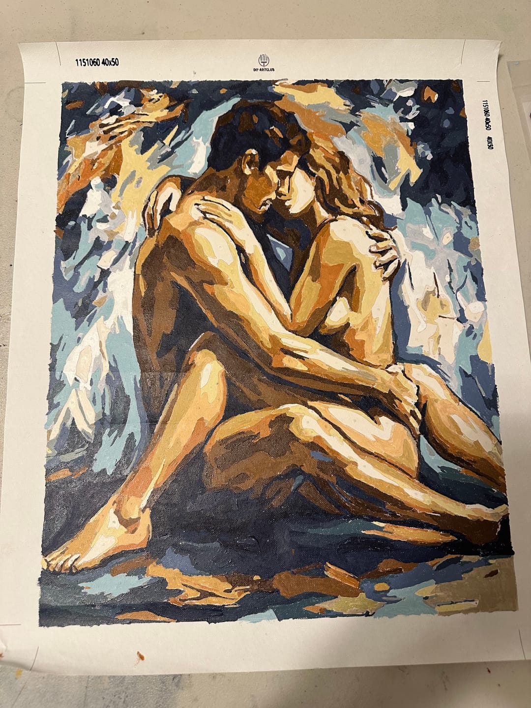 Customer photo review of Sensual Lovers | Paint by Number