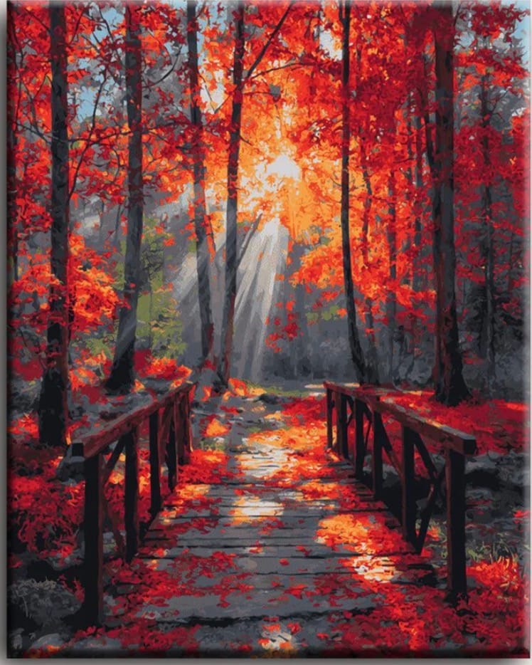Customer photo review of Forest Glow | Paint by Number