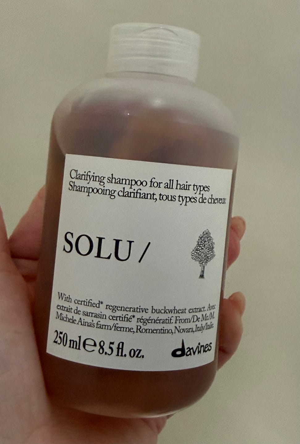 Customer photo review of SOLU Shampoo