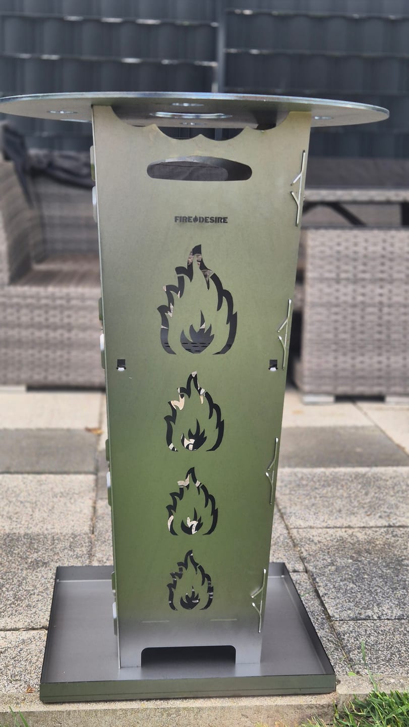Customer photo review of Feuerkorb FireDesire Grill Pro 80cm + Grillplatte + Ascheschale