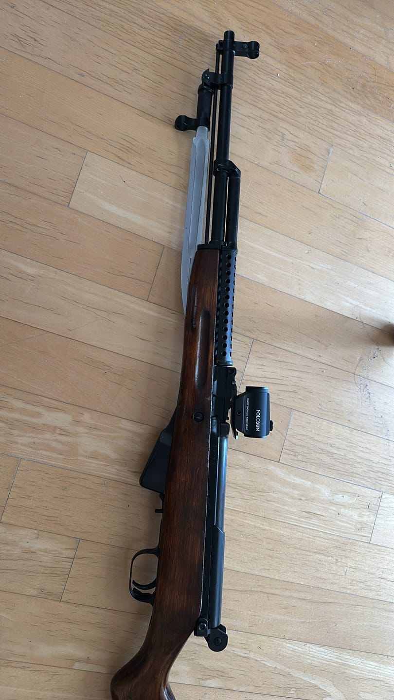 Customer photo review of SKS low-profile NDT red dot mount Gen 3 with back-up iron sight