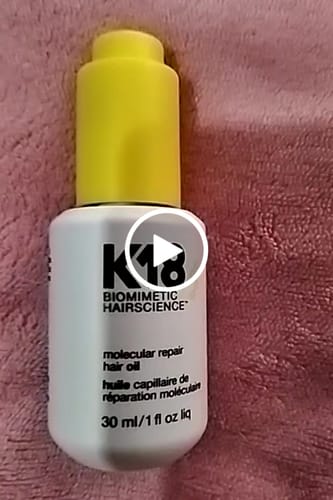 Customer video review of K18 Molecular Repair Oil 30ml - Lightweight Hair Oil for All Types