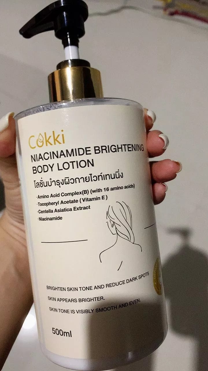 Customer photo review of Niacinamide Brightening Body Lotion 500ml