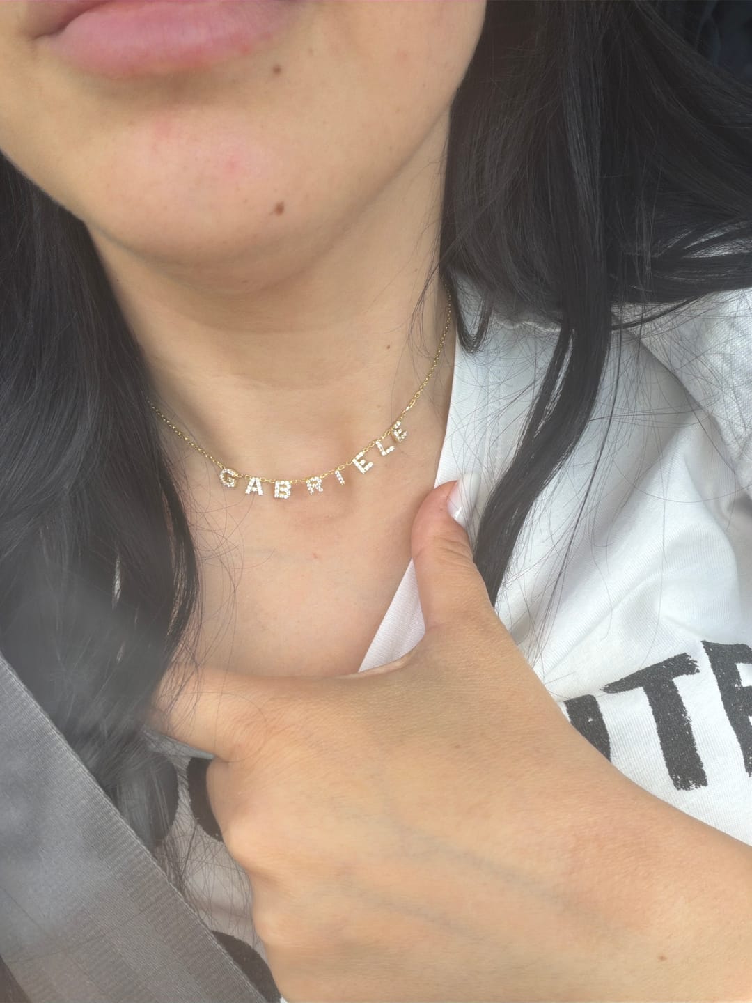 Customer photo review of Collana MINI LETTERS BRIGHT