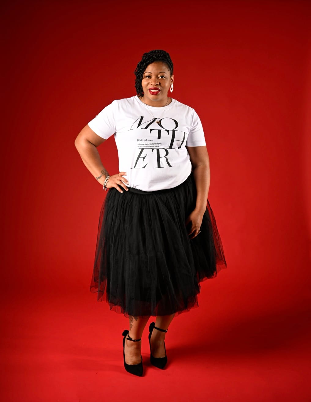 Customer photo review of Mother logo Remix T-shirt
