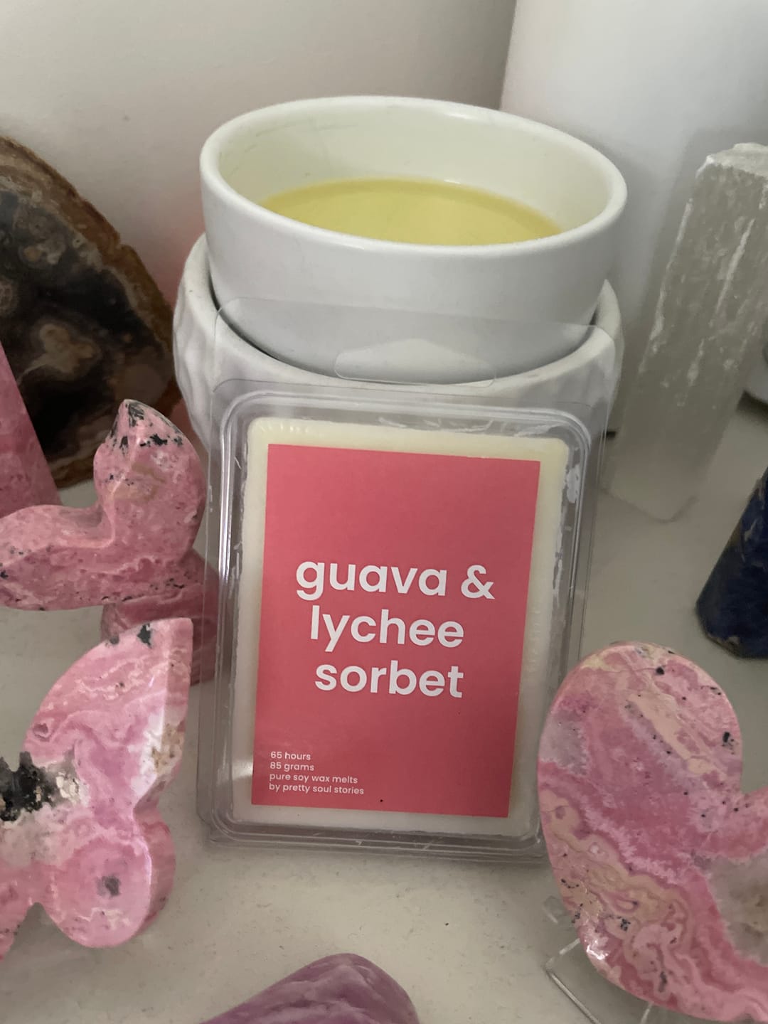 Customer photo review of Guava Lychee Sorbet Wax Melt