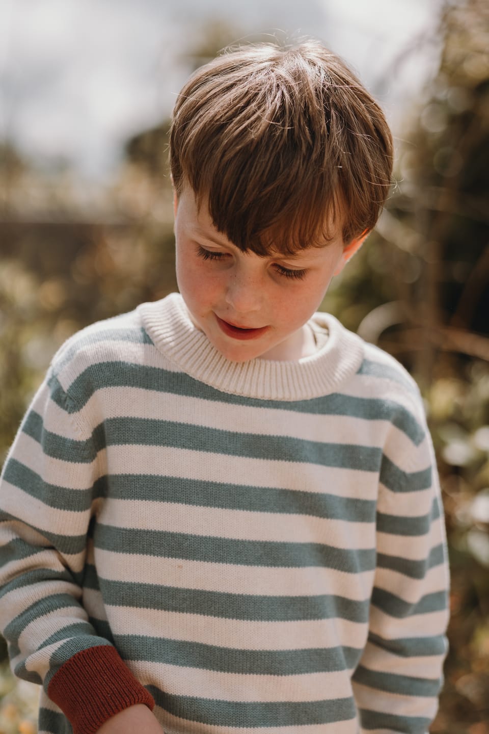 Customer photo review of Hazy Blue Striped Knitted Jumper