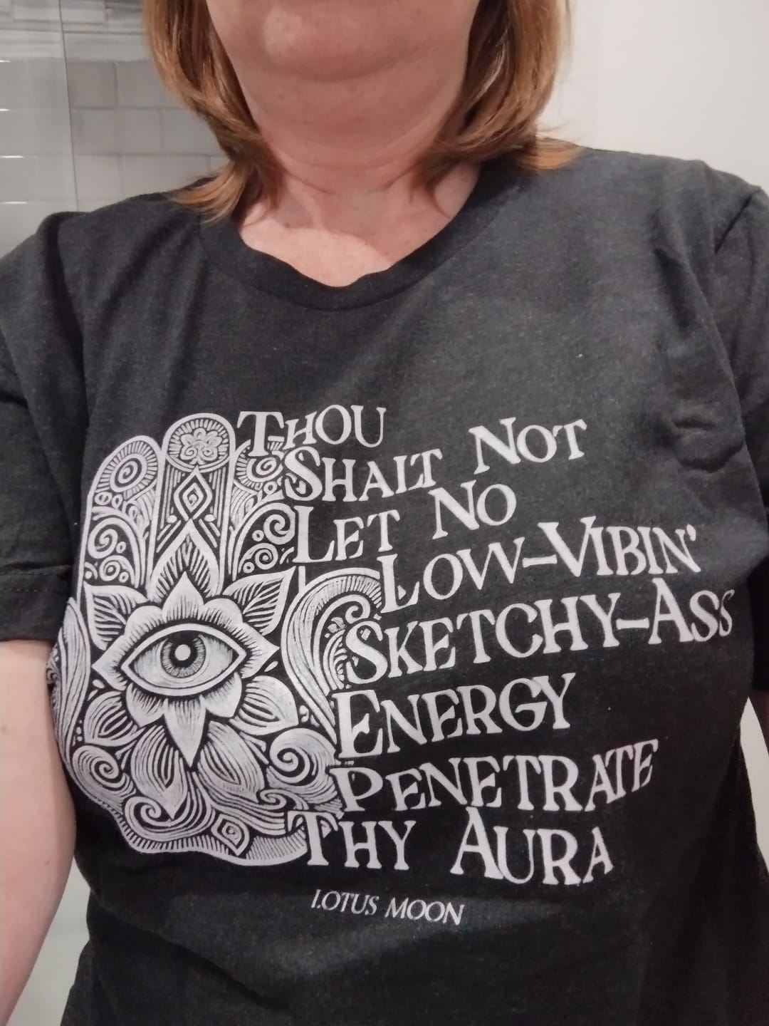 Customer photo review of Thou Shalt Not Tee