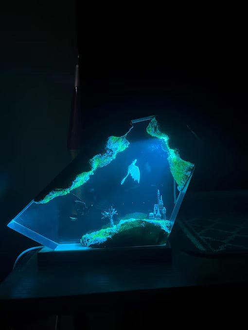 Customer photo review of Dragon Resin Lamp Magical Room Glow