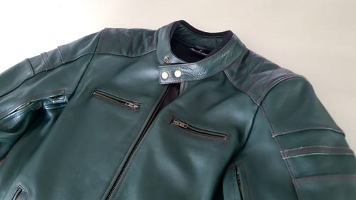 Customer photo review of 'ol Bobber' | British Racing Green Classic Leather Motorbike Jacket *LIMITED EDITION*