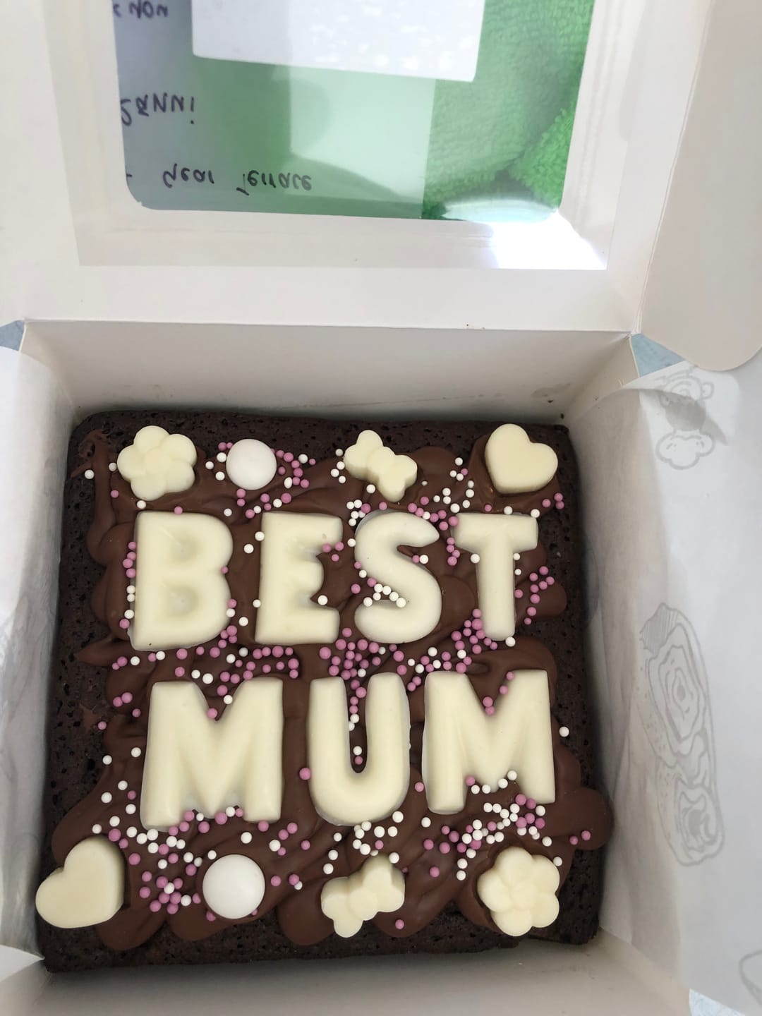 Customer photo review of MOTHER'S DAY PERSONALISED BROWNIE/BLONDIE (mini) 🌸🌼