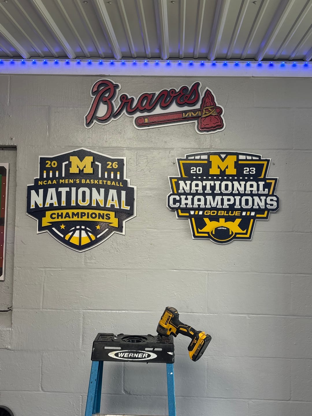 Customer photo review of Atlanta Braves Tomahawk 3D Metal Wall Art