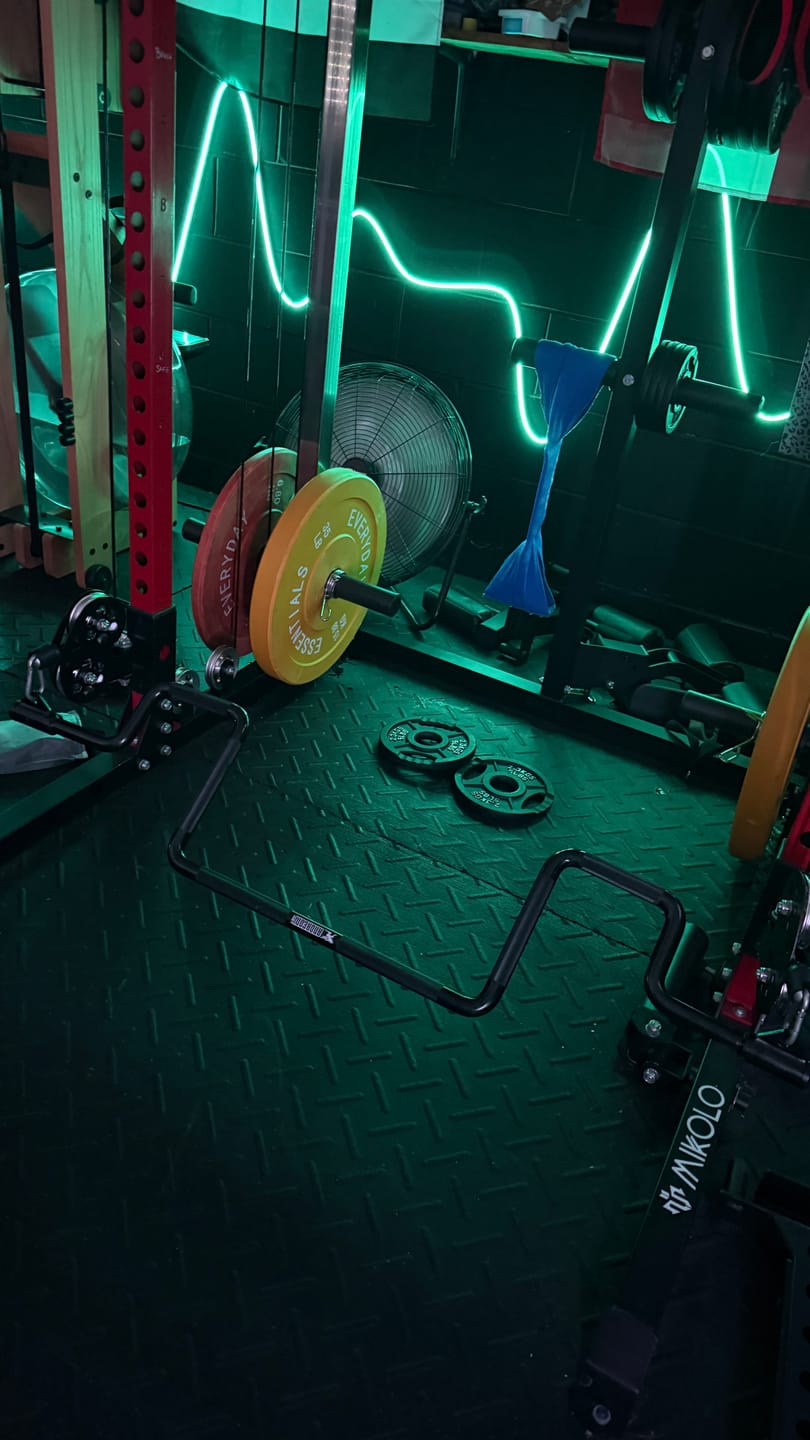 Customer photo review of - THE ANDREONI BAR ™ - A revolutionary and versatile cable machine attachment that replaces multiple bulky expensive gym machines.