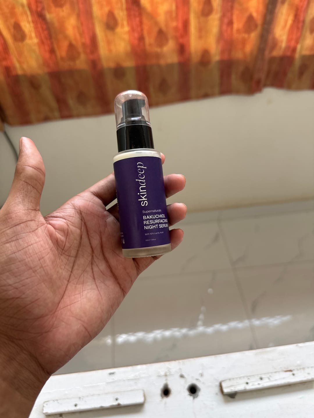 Customer photo review of BAKUCHIOL RESURFACING NIGHT SERUM - with 10% Lactic Acid