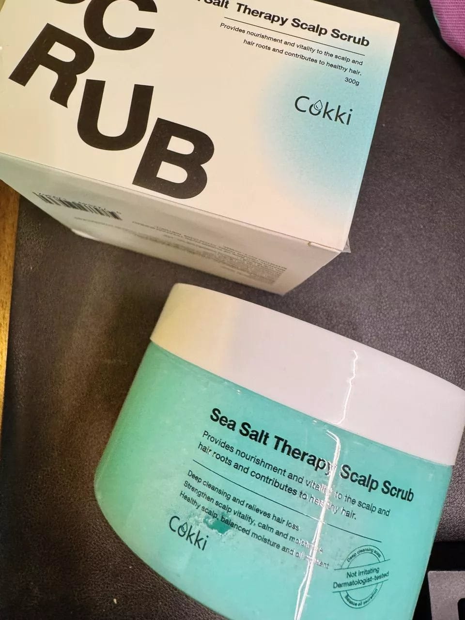 Customer photo review of Sea Salt Therapy Scalp Hair Scrub 300g