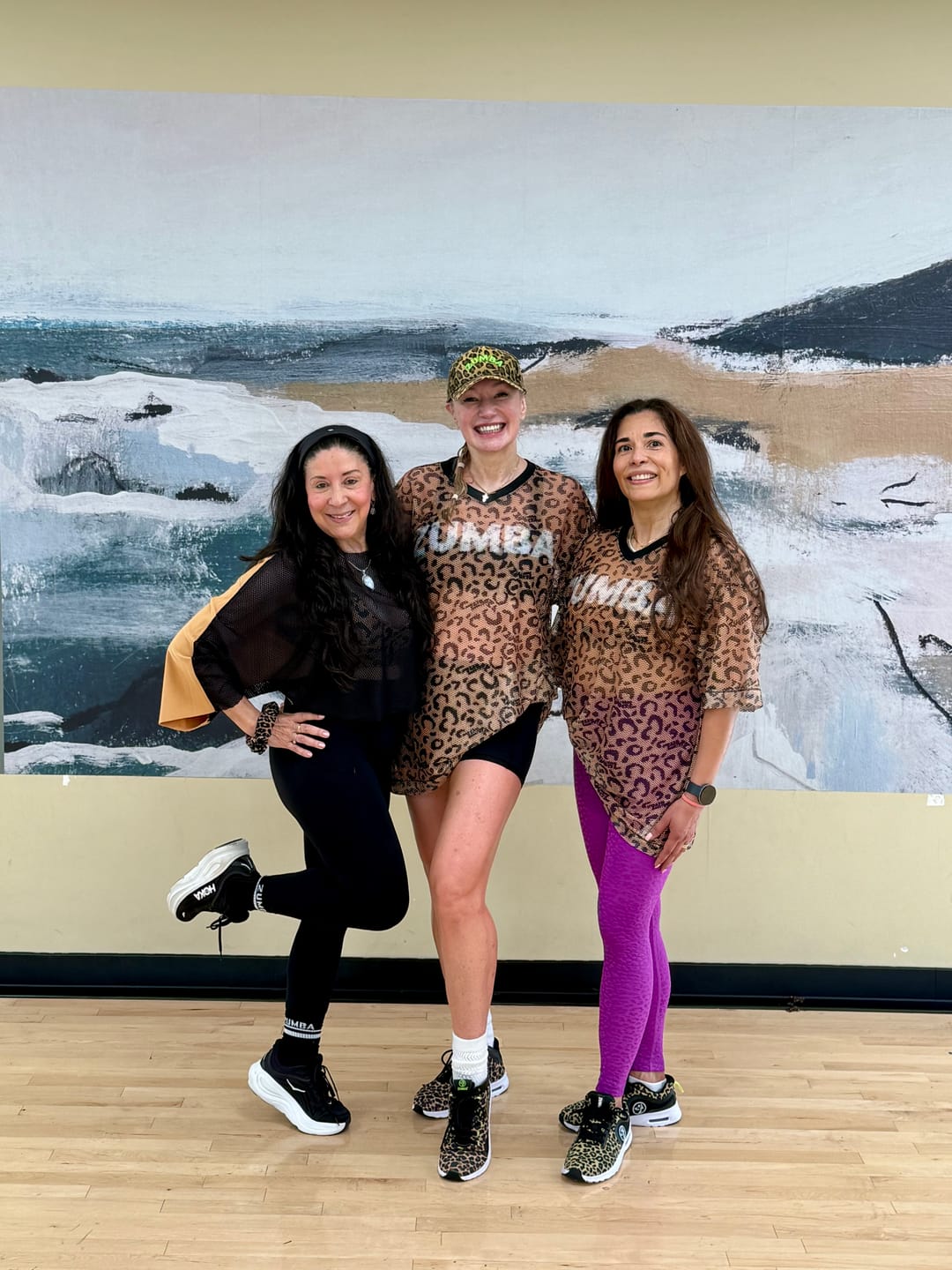 Customer photo review of Zumba Wildbeat Oversized Mesh Top